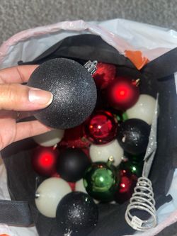 Christmas ornaments, tree topper, bows