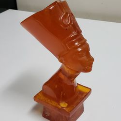 Orange Lucite Statuette 