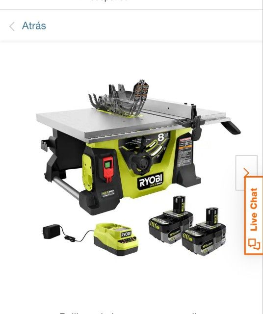 Table Saw 81/4 BATTERY