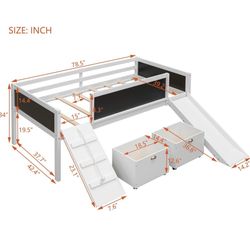 Loft Twin Bed with Slide 