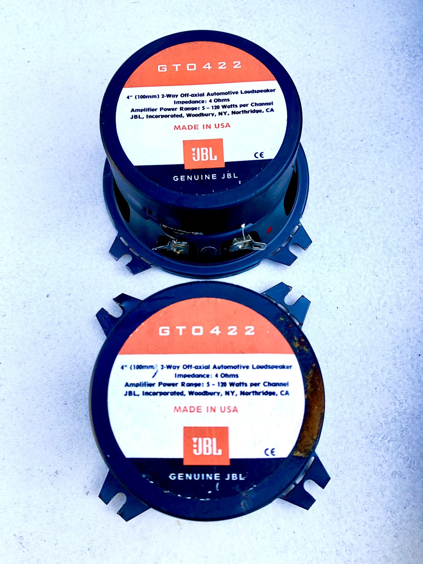 Old School JBL 4” Inch 2Way 120 Watts Per Loudspeakers Made In The USA🇺🇸