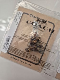 Coach Coachtopia Bear Screw it. I'm a charm . Strap charm. NEW