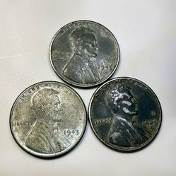 1943 PDS Steel Wheat Penny