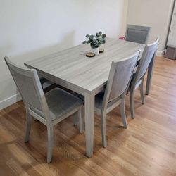 Dining table set with bench