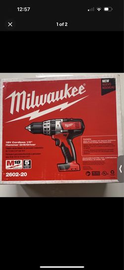 Milwaukee M18 18V 1/2 in Keyless Cordless Hammer Drill/Driver Tool Only 2602-20