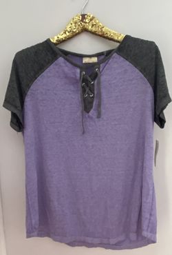 Women’s Violet and Grey Top Size 1X,  Brand NEW