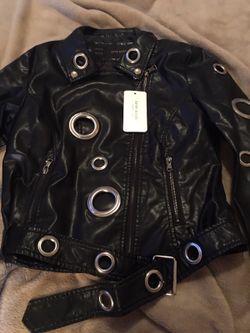 Women's Sexy Belted Leather Moto Biker Jacket Coat - XL
