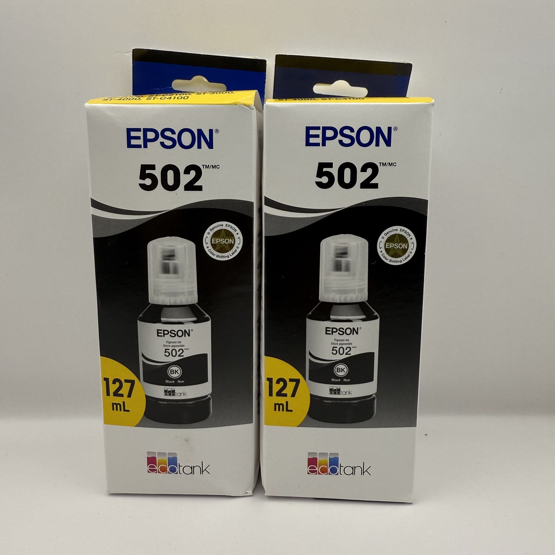 Epson 502 EcoTank Ink Ultra-high Capacity Bottle Black (Pack Of 2)