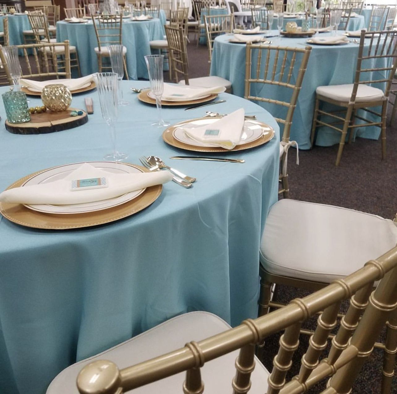 Chivalry Chairs, Charger Plates And Linens