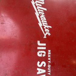 Vintage Milwaukee Jig Saw 6252 Heavy Duty W/metal Box Red