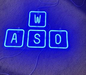 - USB Powered Blue Keyboard Neon Lights