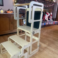 $20 Toddler Tower/Kitchen Helper, Converts To Toddler Desk