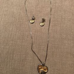 Necklace with Matching Earrings 