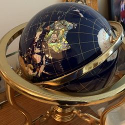 SOLD Rare Lapis Lazuli & Semi-Precious Gemstone Mosaic Globe