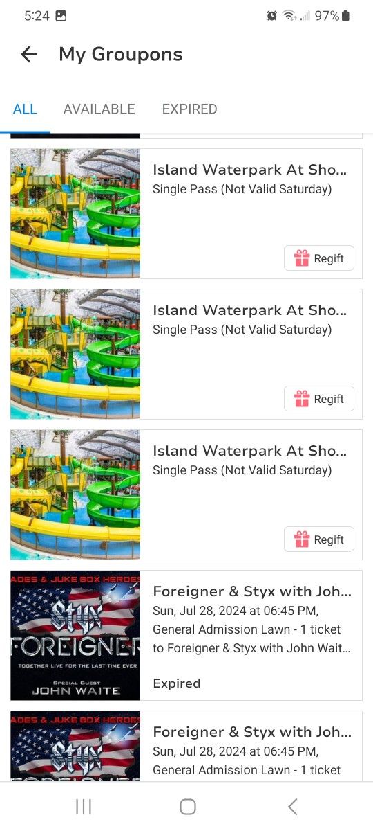 3 Showboat Indoor Waterpark Passes