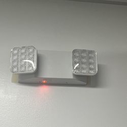 LED Emergency Exit Light Fixture – Dual Adjustable Heads (Hardwired)