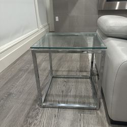 Glass Side Table 