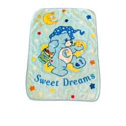 Care Bears Sweet Dreams Bedtime Bear Baby Blanket AS IS (READ)