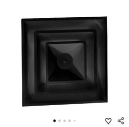 1485: New Drop Ceiling HVAC Supply Grille - for T-Bar Lay-in - 2 Coned - 24" x 24" - for 6" Vent Connection - Black