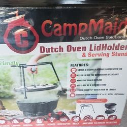Camp Dutch Oven Lid Holder/Serving Stand