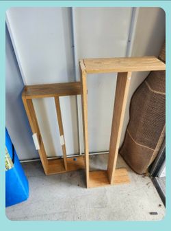 Wood shelves