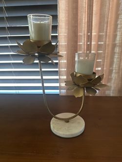 Metal candle holder $9
