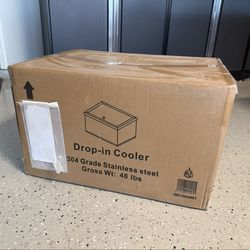 BBQ Island Drop-In-Cooler Stainless Steel Barbeques Galore Kichen Ice Chest