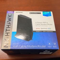 Nighthawk AX6 AX2700 Cable Modem Router