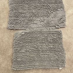 Gray Bathroom Rug Set