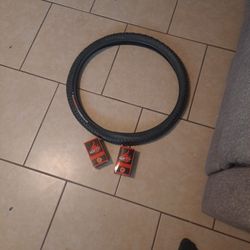 Bike Tires And Two Tubes Size 24