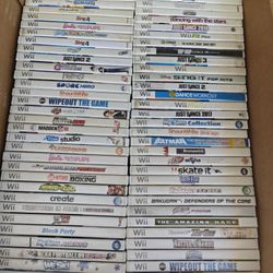 Whole Box of Nintendo Wii and Wii U Games