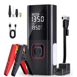 Jump starter with air compressor 