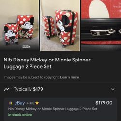 Mini Mouse Suit Case 2pk 