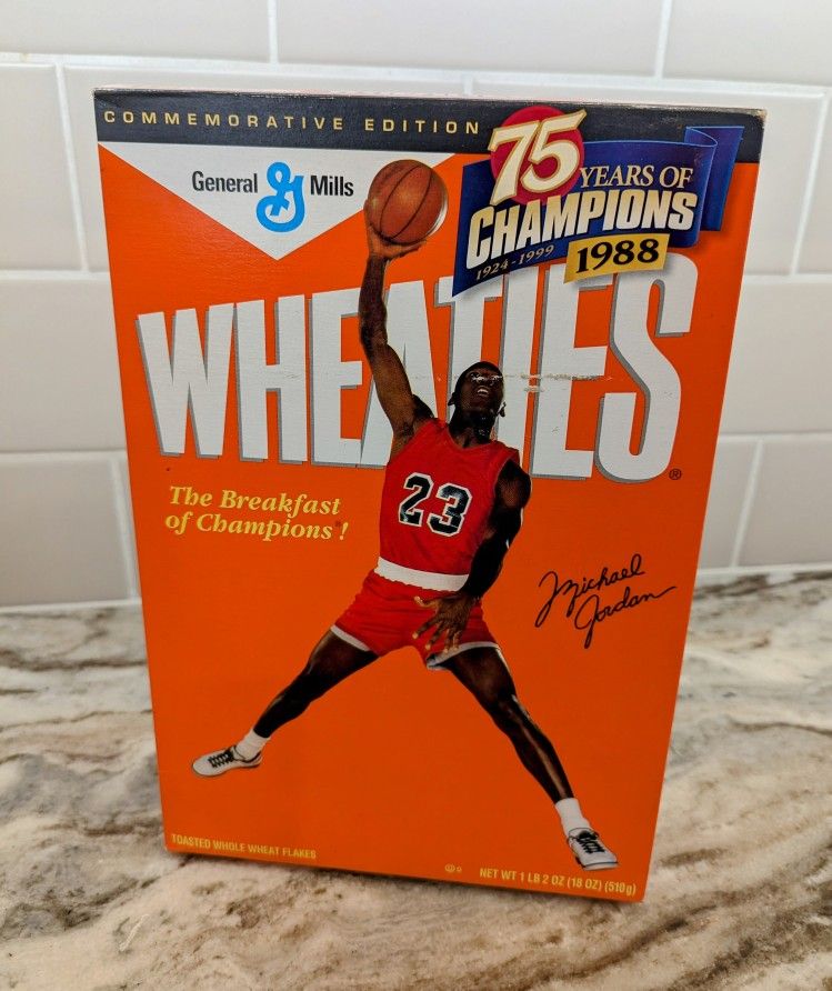 Michael Jordan Chicago Bulls Wheaties Box Empty