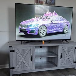 Assembled Wood TV Stand Entertainment Center Gray