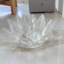 Crystal Lotus Blossom Candle Holder