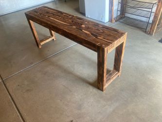 5ft smoked wood bench