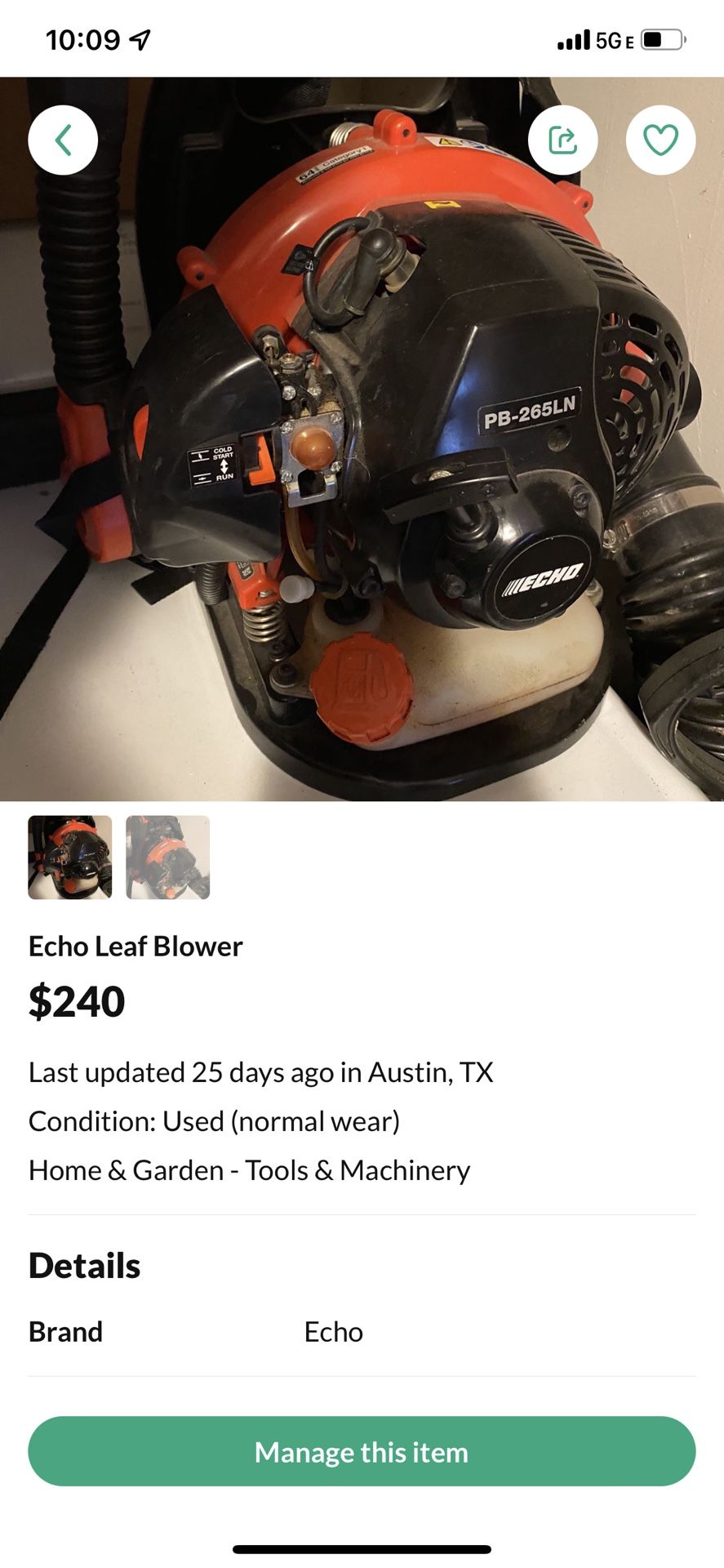 Echo Leaf Blower