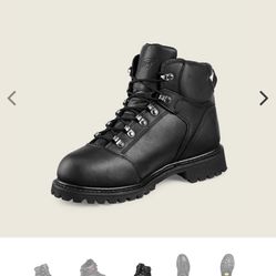 SIZE 8 .5 RED WING WATERPROOF LEATHER SAFETY TOE BOOTS BRAND NEW 