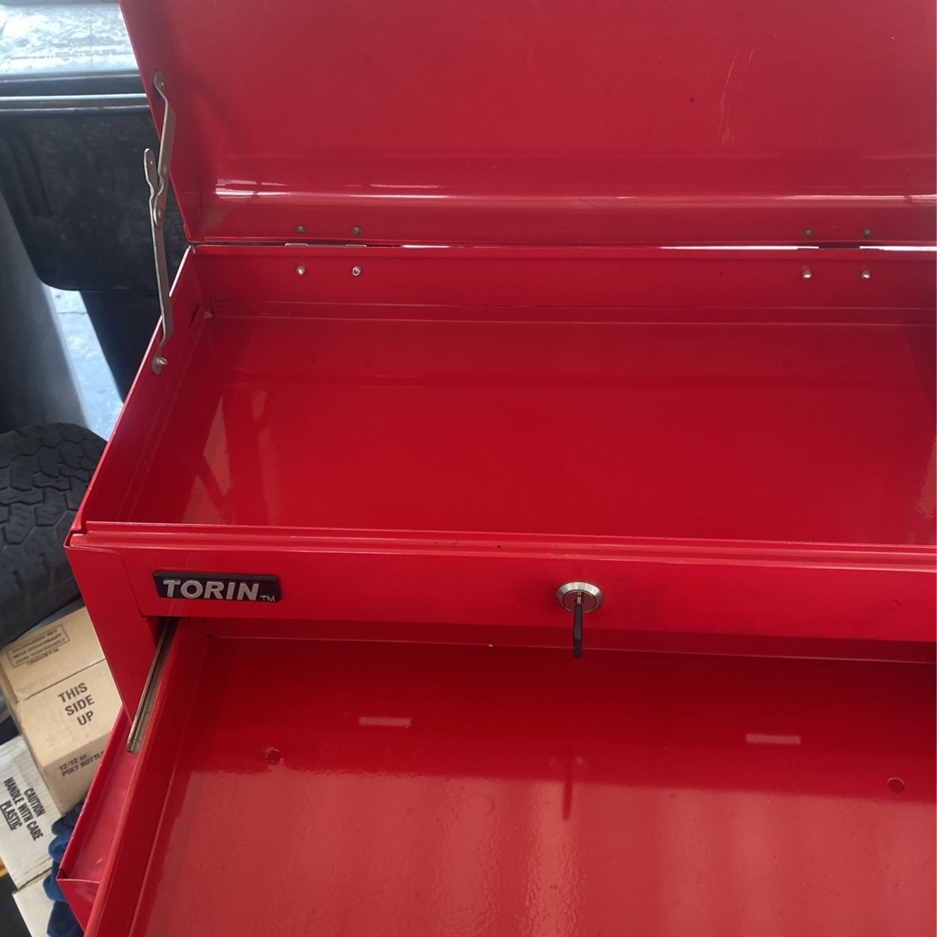 Tool Box Only Top Locks And It Has One Key