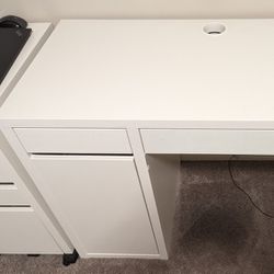 IKEA Micke Desk + Drawer + Chair