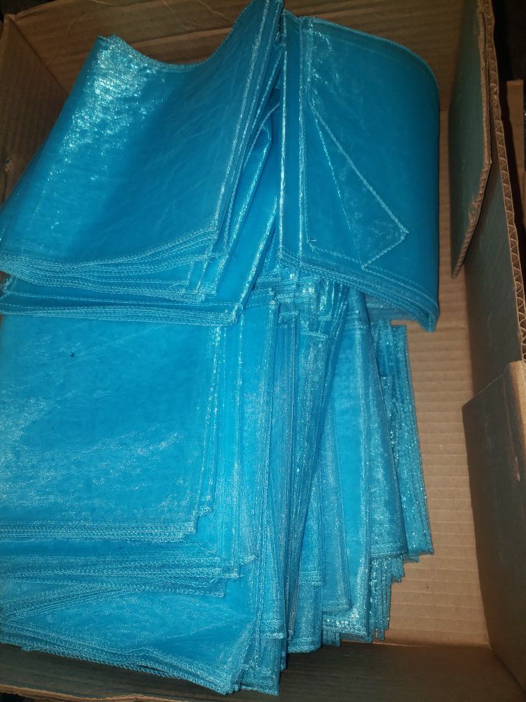 Blue teal chair sashes