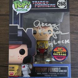 Signed freddy funko as grimlock