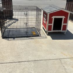 Dog House And Crate With Tray 