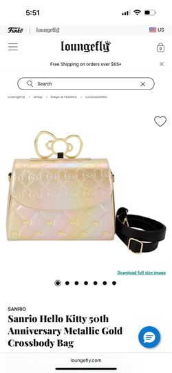 Sanrio Hello Kitty 50th Anniversary Metallic Gold. Crossbody bag