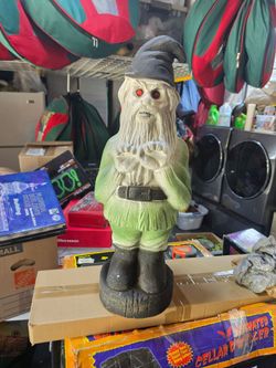Halloween Zombie Gnome Blowmold RARE!