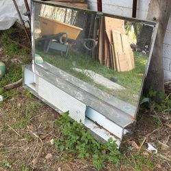 Vintage Bathroom Mirror With Attached Cabinet