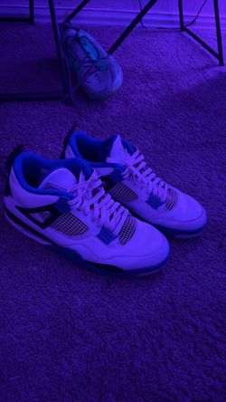 Air Jordan 4 White Blue Sneakers size 14