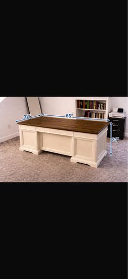 Large wooden desk