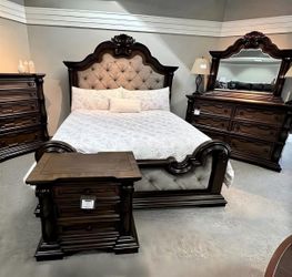 Brown Detailed Bed Set - Queen Or King - NEW - NO Credit Needed - Same Day Delivery 🚚